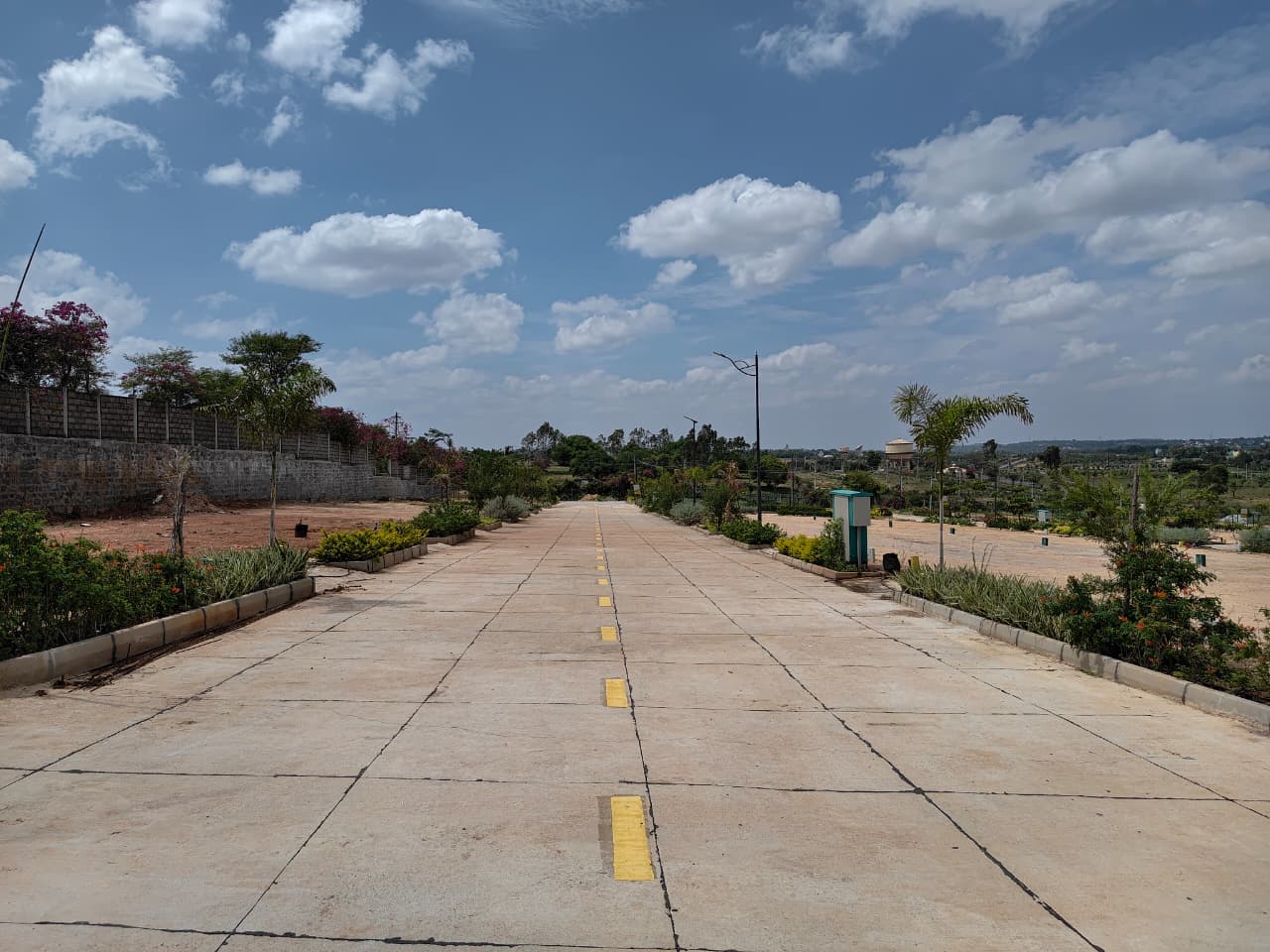 A view down the residential avenue